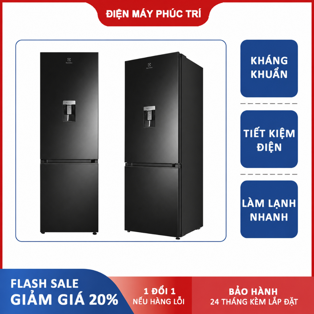 Tủ lạnh Electrolux Inverter 335 lít EBB3742M-H