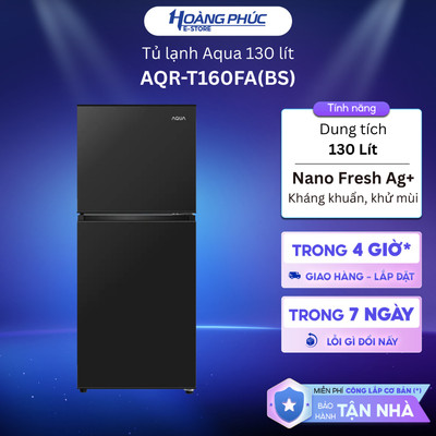 AQR-T160FA(BS) - Tủ Lạnh Aqua 130 Lít {Toàn Quốc}