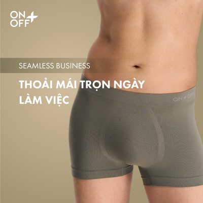 Quần lót nam Seamless công nghệ 3D pouch nâng đỡ nhẹ nhàng, phom dáng Trunk chắc chắn, linh hoạt ONOFF - 18UO26A664