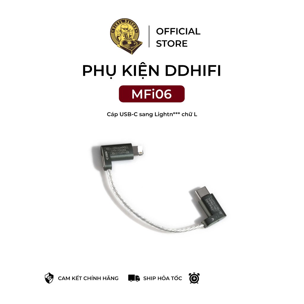 Cáp tín hiệu âm thanh DDHIFI MFi06 | USB-C sang Lightn***