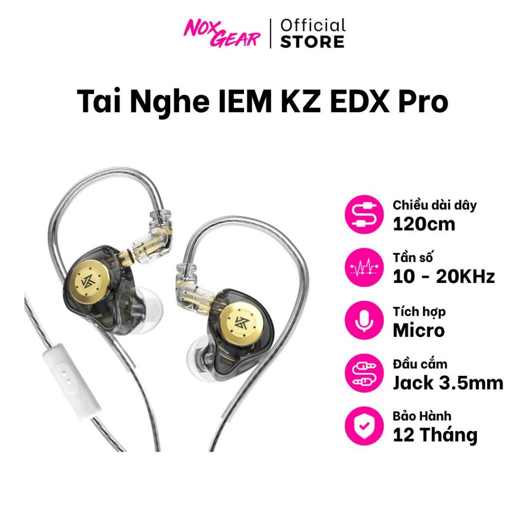 [HỎA TỐC] Tai Nghe Nhét Tai KZ EDX Series (Pro, Pro X, Ultra) HIFI Driver Dynamic Có Mic