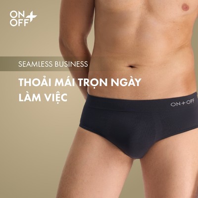 Quần lót nam Seamless công nghệ 3D pouch nâng đỡ nhẹ nhàng, phom dáng Brief gọn gàng ONOFF - 18UQ26A663