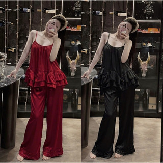 Sét Lụa Latin 2 Dây Phối Lai Bèo Mẫu Mới Thiết Kế Qc Lên Đủ Màu Siêu Xinh Kèm Hình Chụp Thật Trải Sàn Free sz 40-60kg
