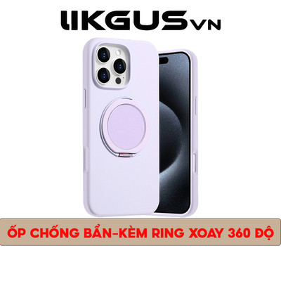 Ốp Lưng Chống Sốc Chống Bẩn Kèm Ring Chân Quay Xoay 360 ĐỘ Chính Hãng BIG Cho IP13 Đến IP17 ProMax