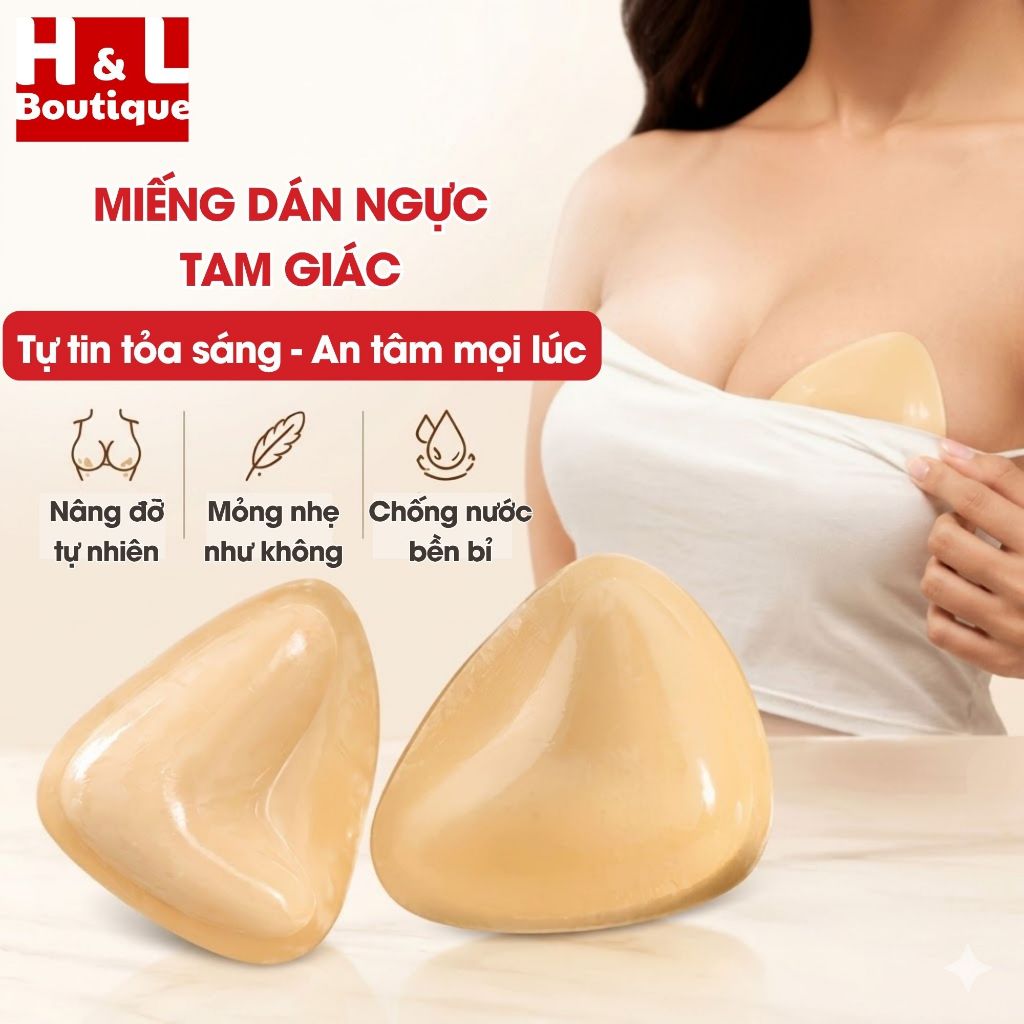 Miếng Lót Nâng Ngực Vô Hình Cho Nữ, Miếng Lót Nâng Ngực Dày Tự Dính, Tái Sử Dụng HL BOUTIQUE D3008