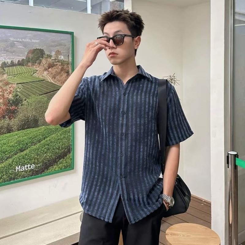 Áo Sơ Mi ALEXMAN A15 Cotton Basic Tay Ngắn Form Rộng Phong Cách Tối Giản Unisex