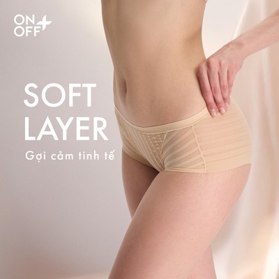 Quần lót nữ chất liệu ren kẻ xuyên thấu ôm nhẹ cơ thể, mang lại cảm giác mềm mại, nữ tính ONOFF - 16UQ26A570