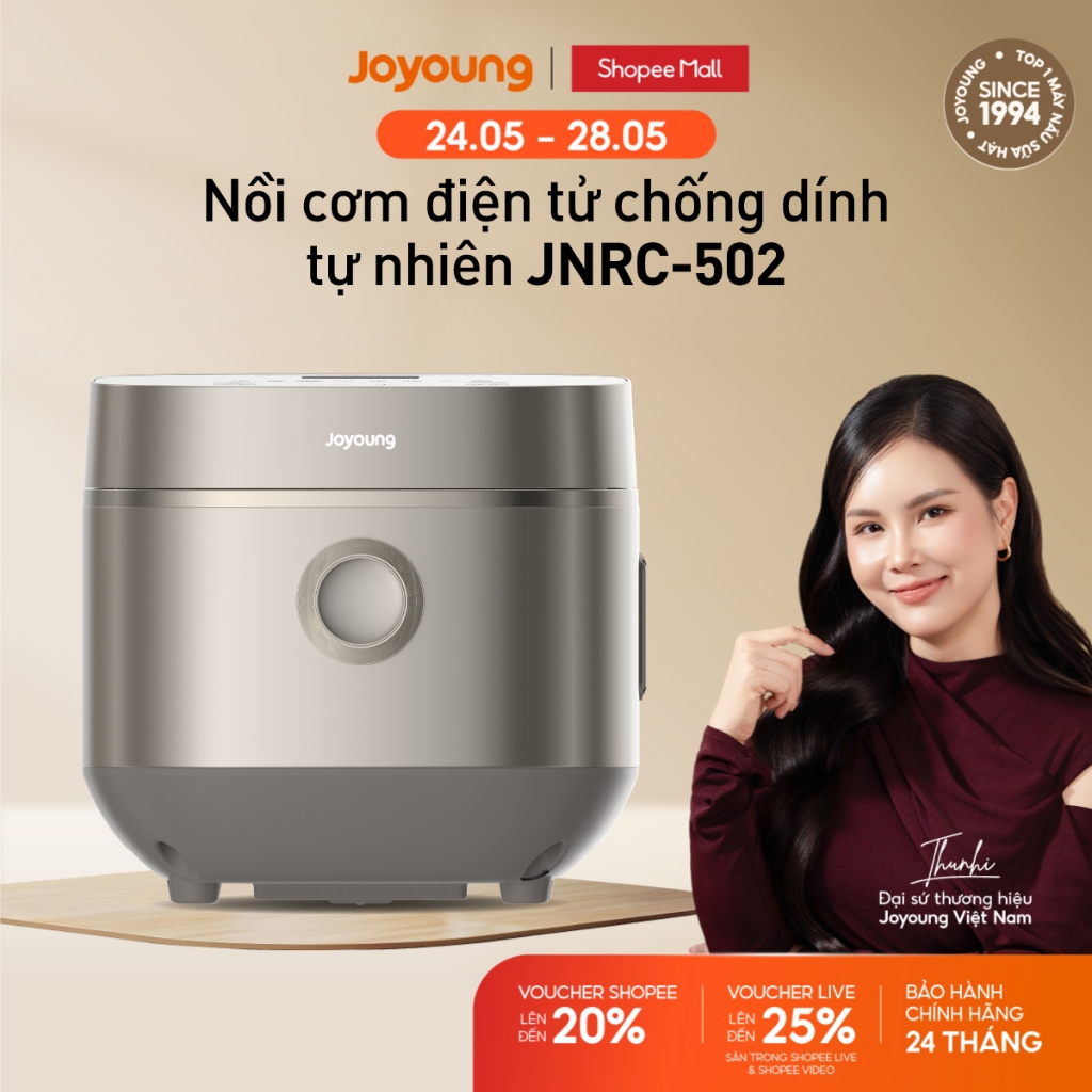 Nồi cơm điện tử 1.8L Joyoung JNRC-502 | Chống dính tự nhiên | Công suất 860W