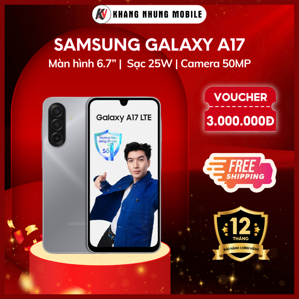 Samsung A17 - 4G | 4/128GB | MediaTek Helio G99 | Cổng sạc Type- C | Khang Nhung Mobile