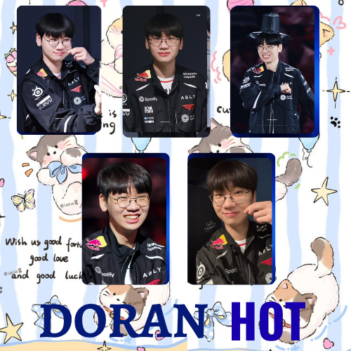 Card bo góc DORAN T1- Liên minh huyền thoại- 2025- Faker-Oner-Doran-Gumayusi- Keria