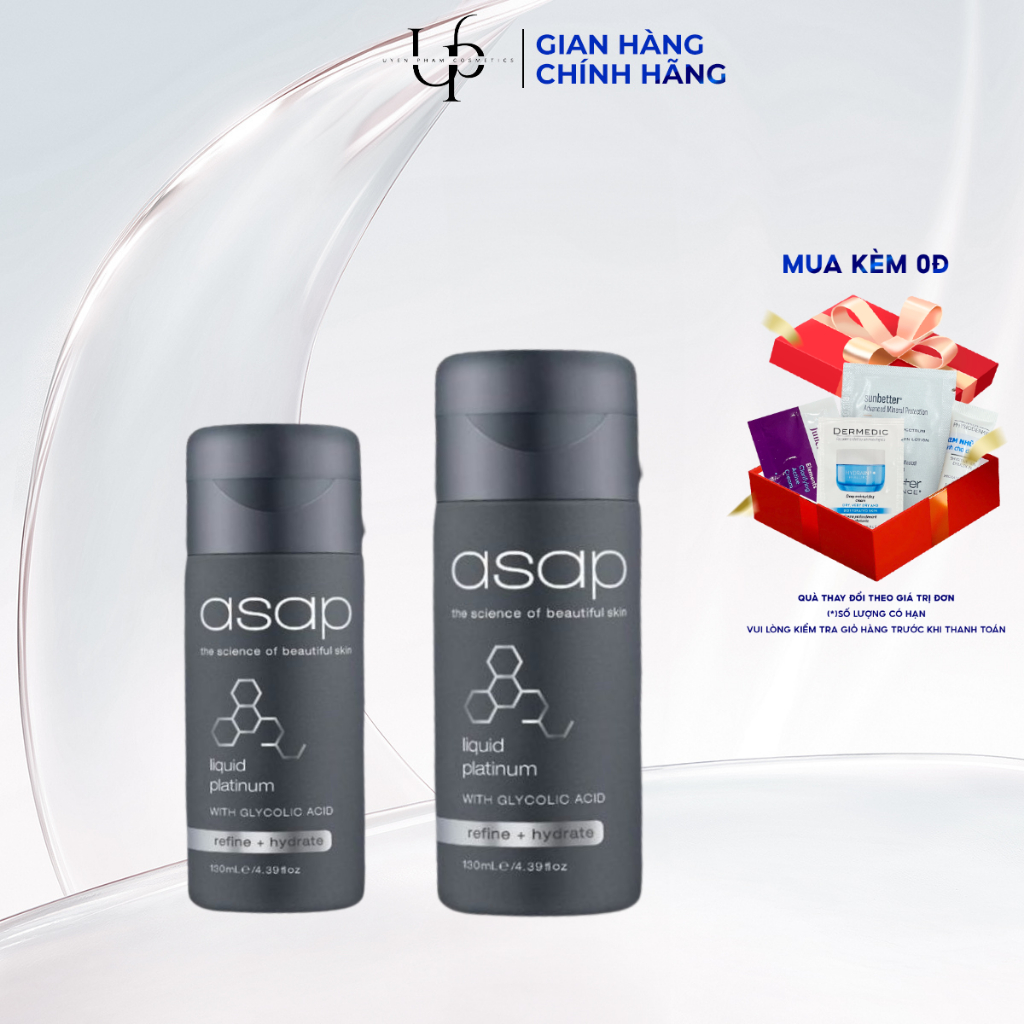 [CÔNG TY] ASAP Liquid Platinum – Tinh Chất Se Lỗ Chân Lông & Tái Tạo Da Ban Đêm 130ml