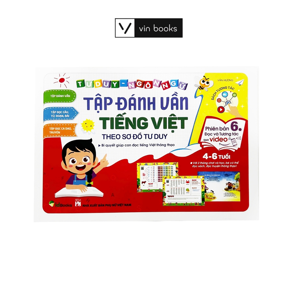 Sách - Tập Đánh Vần Tiếng Việt - Theo Sơ Đồ Tư Duy - Phiên Bản 6.0 Đọc Và…