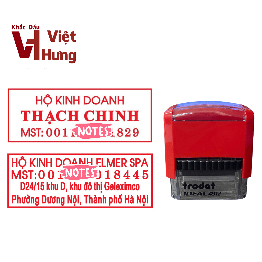 (Giá cạnh tranh) Dấu MST, Hộ kinh doanh, dấu vuông thông tin công ty