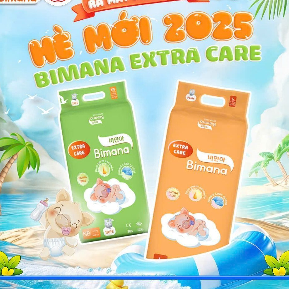 Tã/Bỉm Dán/Quần BIMANA EXTRA CARE HÀN QUỐC Thấm Hút Tốt, Đủ Size