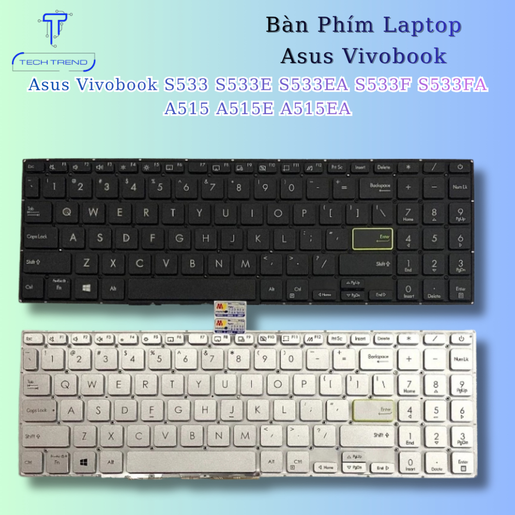 Bàn phím laptop Asus Vivobook S533 S533E S533EA S533F S533FA  A515 A515E A515EA