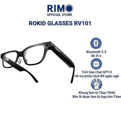 Kính thông minh AI&AR RV101 Rokid Glasses dịch thuật hỏi đáp tiện lợi màn hình êm mắt dẫn đường AR [Nguyên Seal]