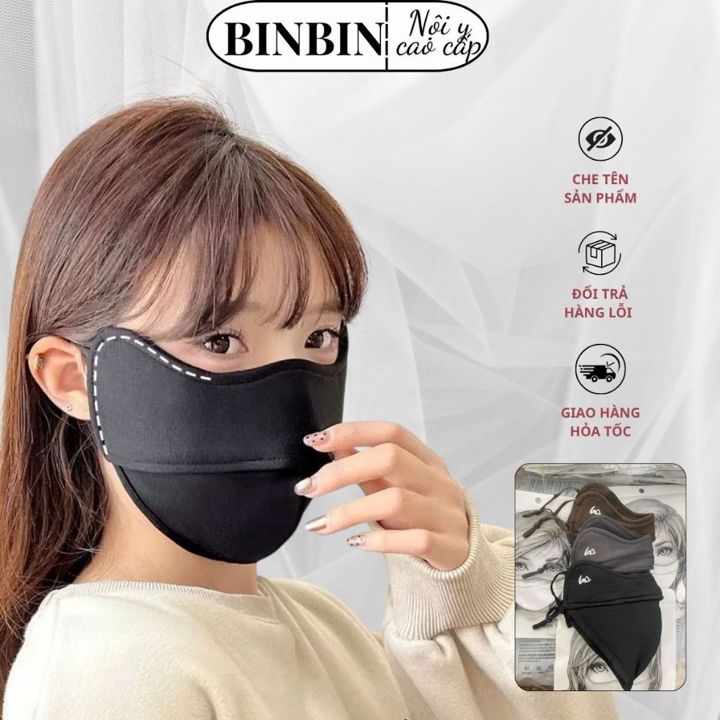 Khẩu Trang Chống Nắng Thun Lạnh Có Gọng, Chống Nắng Chống Tia UV Tốt, Logo Đổi Màu KT4