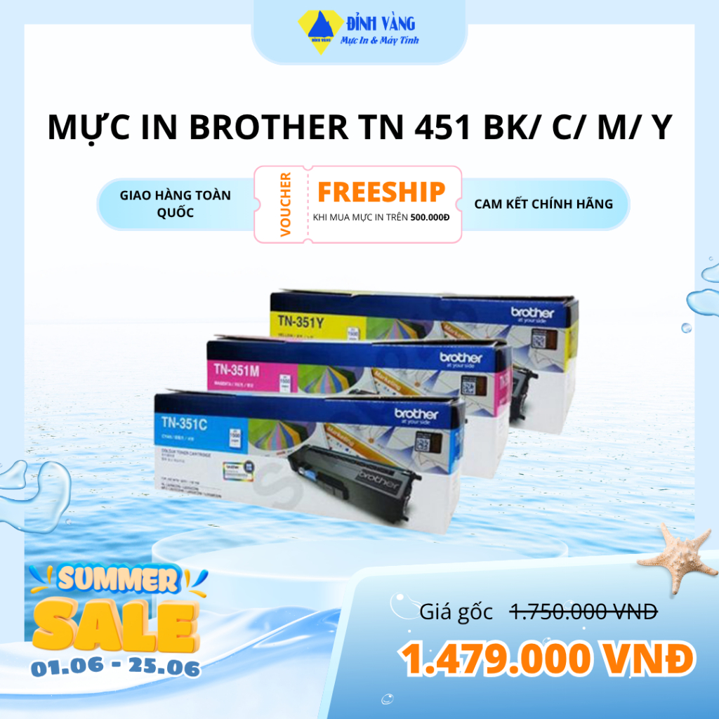 Mực in Brother TN 451 BK/ C/ M/ Y (Mực máy Brother L8260CDN, L8360CDW)