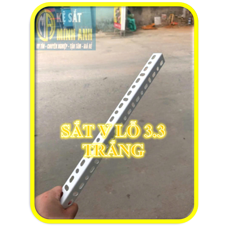 (HÀNG DÀY)Sắt v lỗ V3, cắt theo yêu cầu, lắp đặt khung sắt kệ V lỗ. lắp ghép kệ bắt ốc