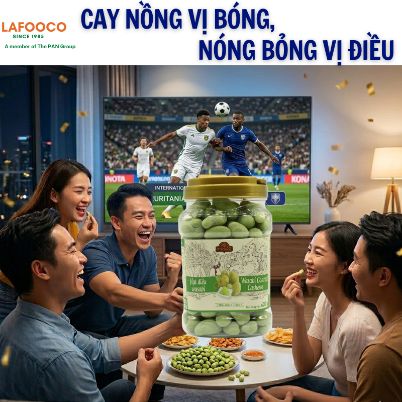 Hạt điều Wasabi LAFOOCO 400g/ hủ