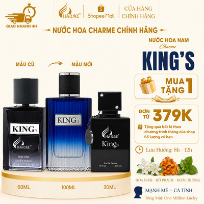 [BÁN CHẠY] Nước Hoa Nam Charme King's 10ml|20ml|30ml|60ml|100ml Lưu Hương Lâu, Lịch Lãm, Sang Trọng