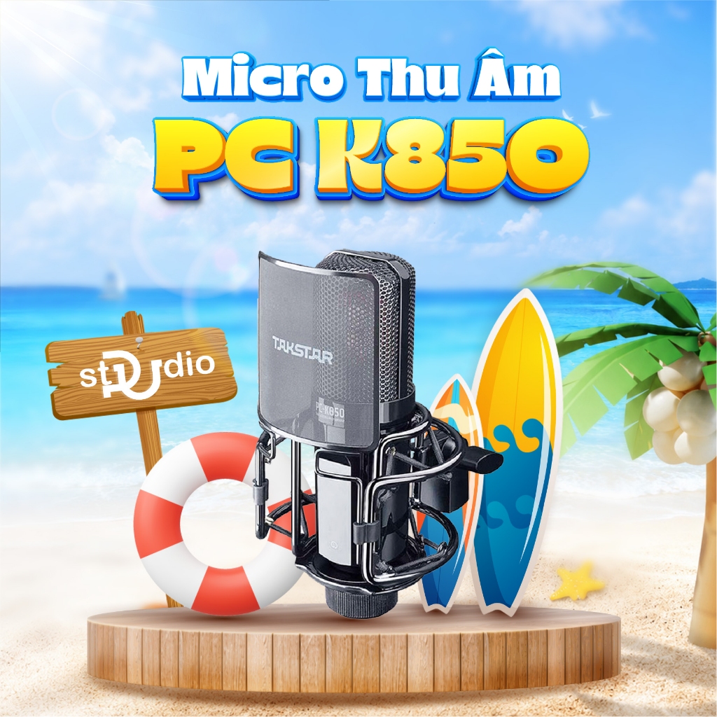 Micro Thu Âm Takstar PC-K850 Chính Hãng Micro Livestream, Thu Podcast