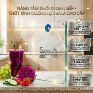 Thớt kính cường lực sala kháng khuẩn cao cấp cắt thực phẩm an toàn