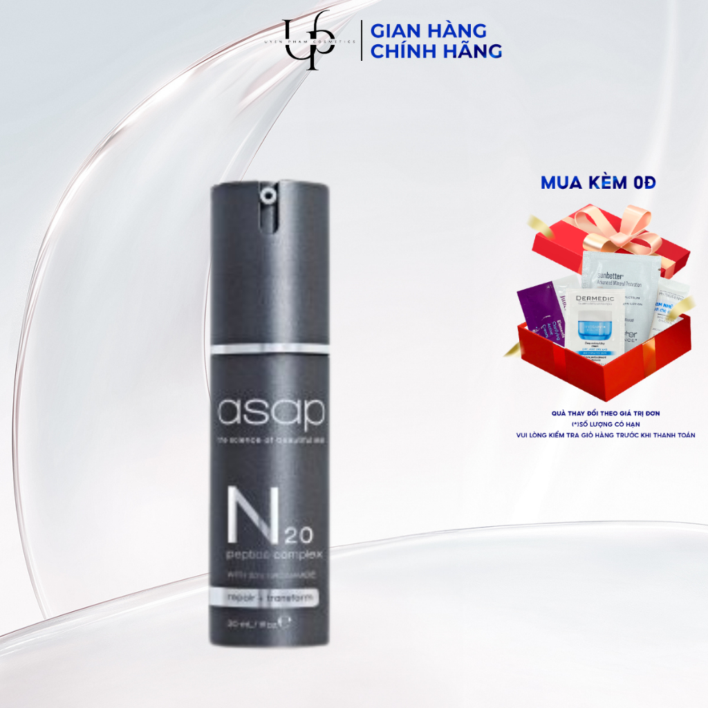 [CÔNG TY] ASAP N20 Peptide Complex - Tinh Chất Niacinamide 20% & Peptide, 30ml