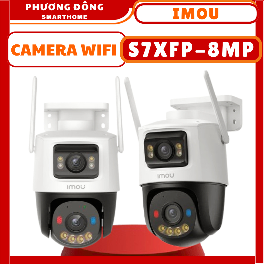 CAMERA WIFI 2 MẮT NGOÀI TRỜI IMOU S7XFP CRUISER DUAL 2 PRO 8MP - CÔNG NGHỆ AURORA SIÊU NHẠY SÁNG