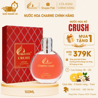 [Quà tặng bạn gái] Nước Hoa Nữ Thơm Lâu CHARME CRUSH Nữ Tính, Gợi Cảm, 10ml|30ml|100ml
