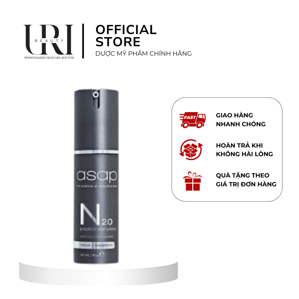 [Chính Hãng] ASAP N20 Peptide Complex - Tinh Chất Niacinamide 20% & Peptide, 30ml