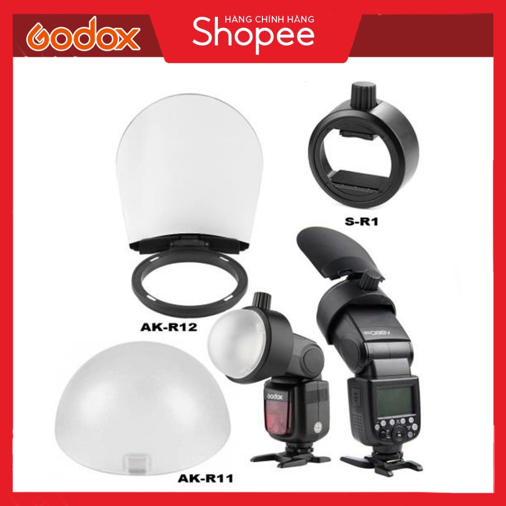 Ngàm Tản Sáng Godox S-R1 + AK-R11 Doom + AK-R12 Bounce Card