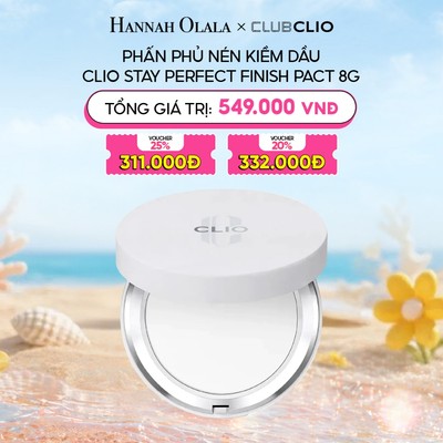 [HANNAH OLALA] Phấn Phủ Nén Kiềm Dầu Clio Stay Perfect Finish Pact 8G