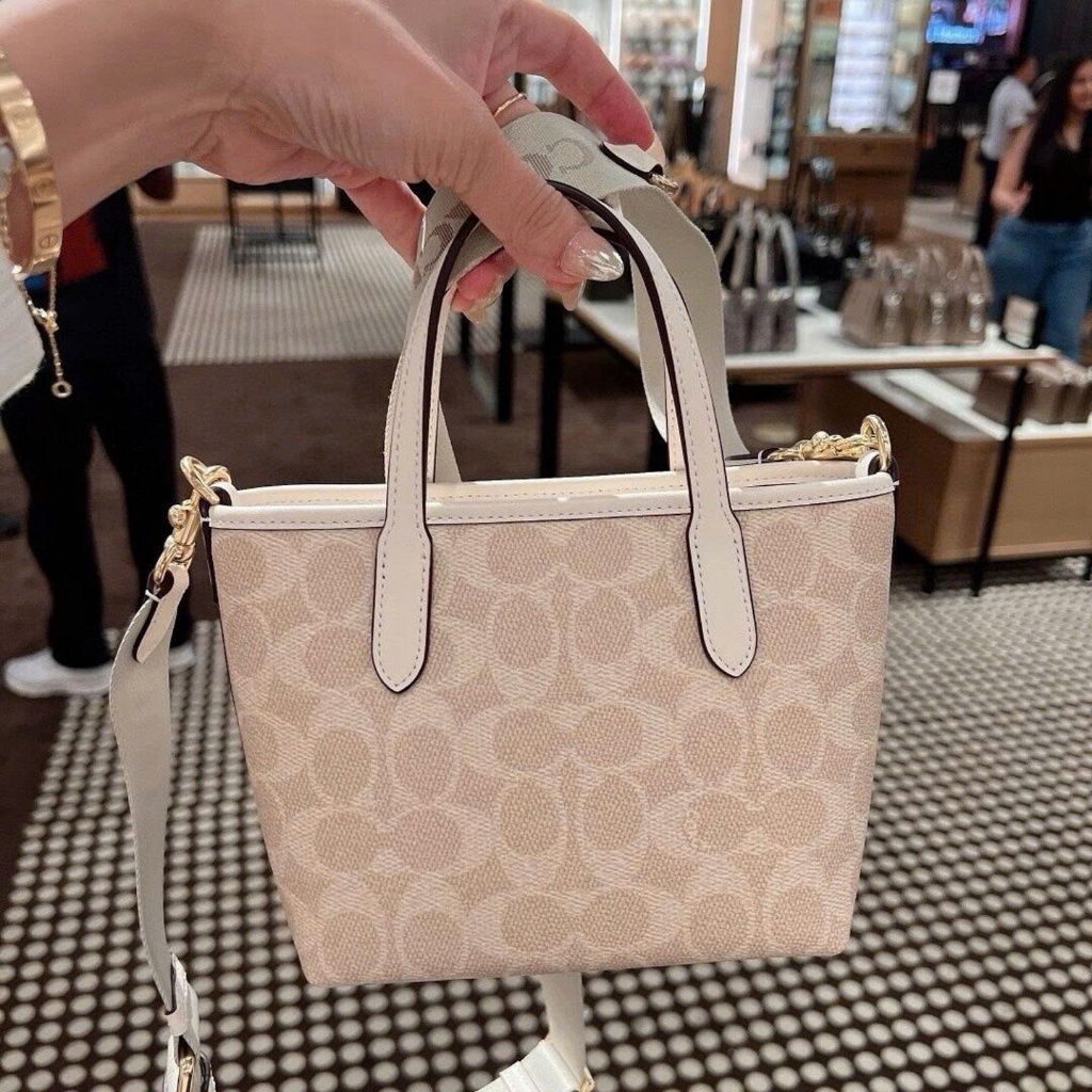 Túi Coach City Mini Tote Bag In Signature Canvas