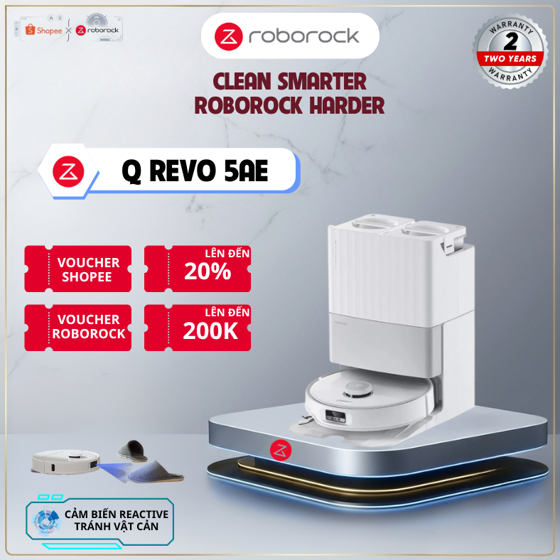 Robot hút bụi lau nhà thông minh Roborock Q Revo 5AE – Bản Quốc Tế