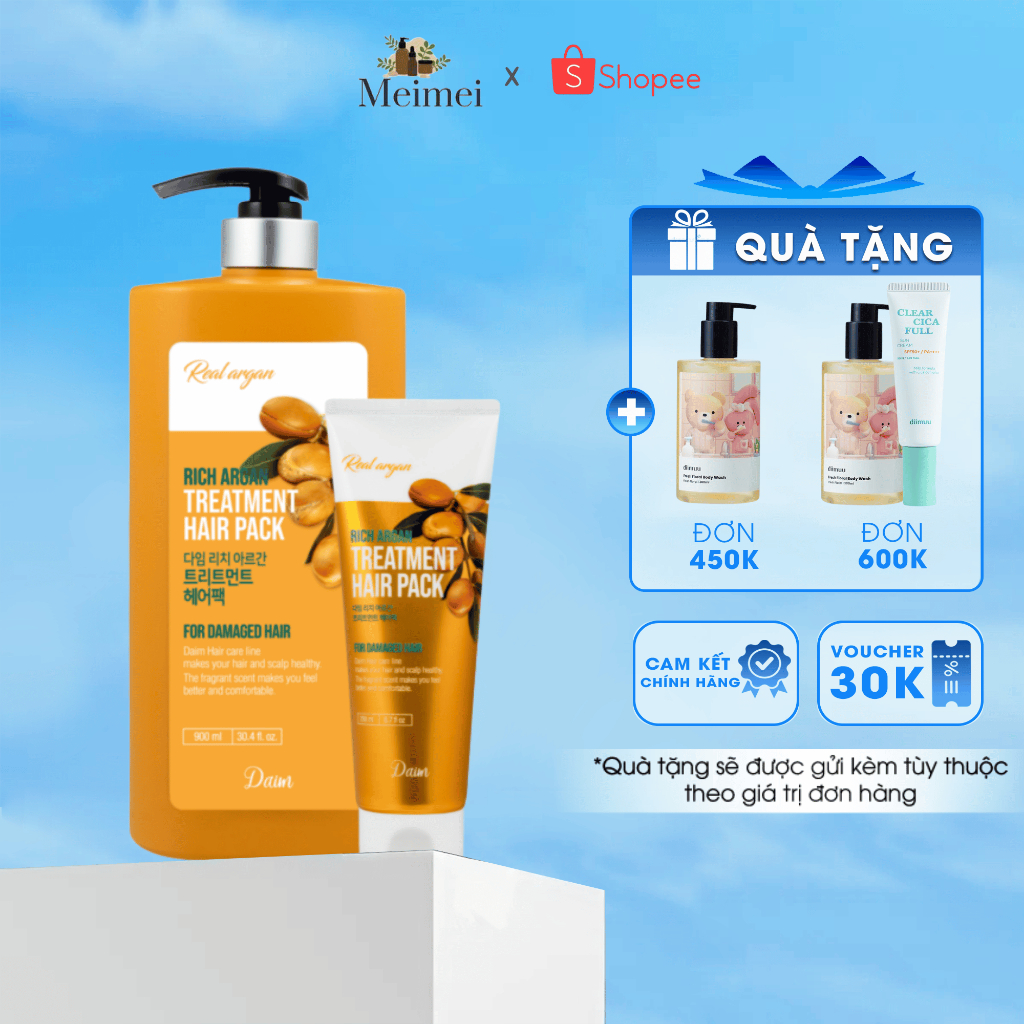 Kem Ủ Tóc Chứa Dầu Argan DAIM Rich Argan Treatment Hair Pack