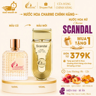[Tặng chai 10ml] Nước Hoa Nữ CHARME SCANDAL 10ml|100ml Lưu Hương Hiện Đại, Thanh Lịch, Chính Hãng