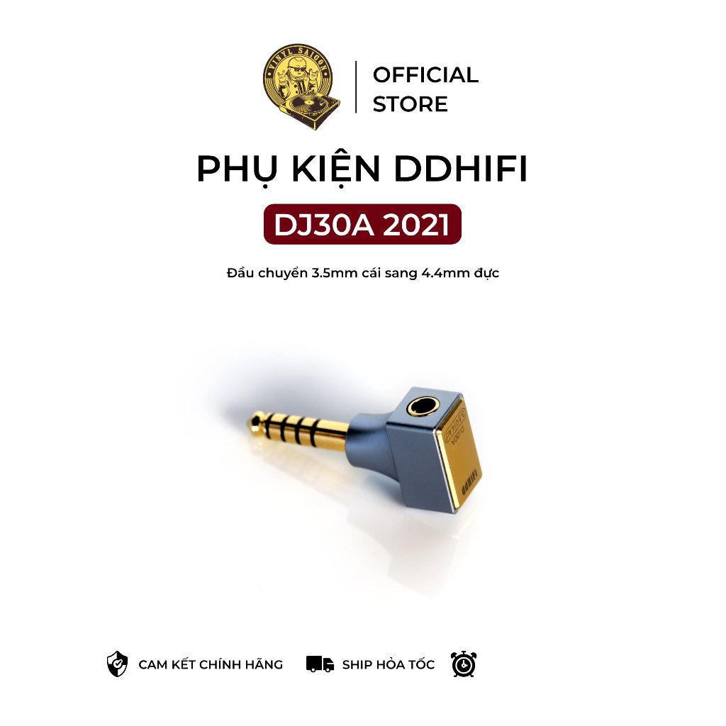 Đầu chuyển âm thanh DDHIFI DJ30A 2021 | 3.5mm cái sang 4.4mm đực