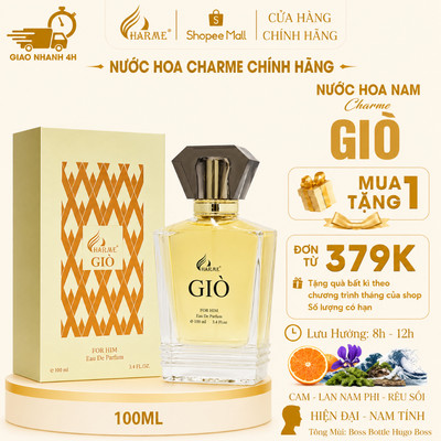 [Tặng chai 10ml] Nước Hoa Nam Charme Giò 80ml|100ml Hương Gỗ Trái Cây, Quà tặng bạn trai