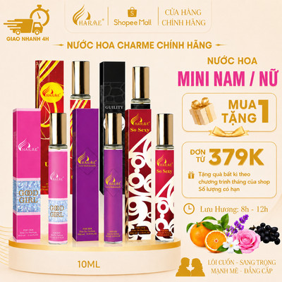 [Chai 10ml] Nước Hoa CHARME Chính Hãng Nam Nữ Lưu Hương Lâu. Nước hoa mini, nước hoa test size nhỏ