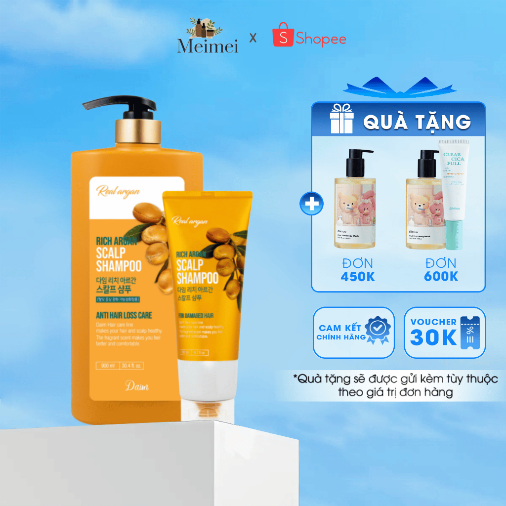 Dầu Gội Đầu Chứa Dầu Argan DAIM RICH ARGAN SCALP SHAMPOO