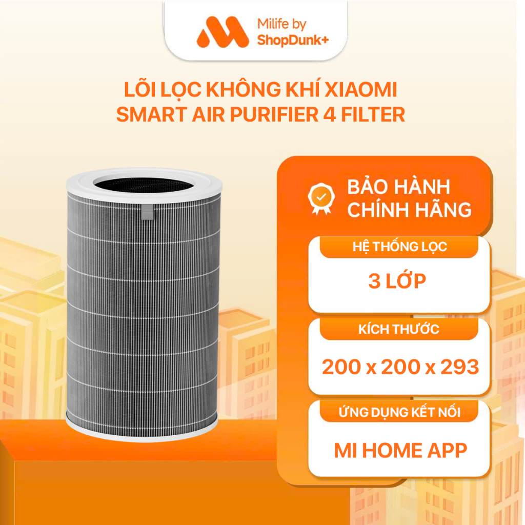 Lõi lọc không khí XIAOMI 4 Filter/ 4 Pro Filter/ 4 Compact/ 4 Compact Pro/ 4 Lite/ 4 Lite Pro/ Purif