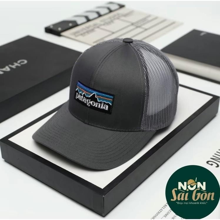 Nón Lưỡi Trai Phối Lưới In Logo Patagonia thoáng mát Phong Cách Trẻ Trung Cực Chất