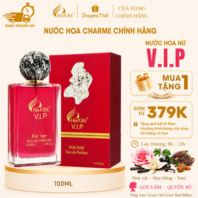 [Tặng chai 10ml] Nước hoa nữ CHARME V.I.P 10ml|100ml Lưu Hương, Quyến Rũ,Sang Trọng.Quà tặng bạn gái