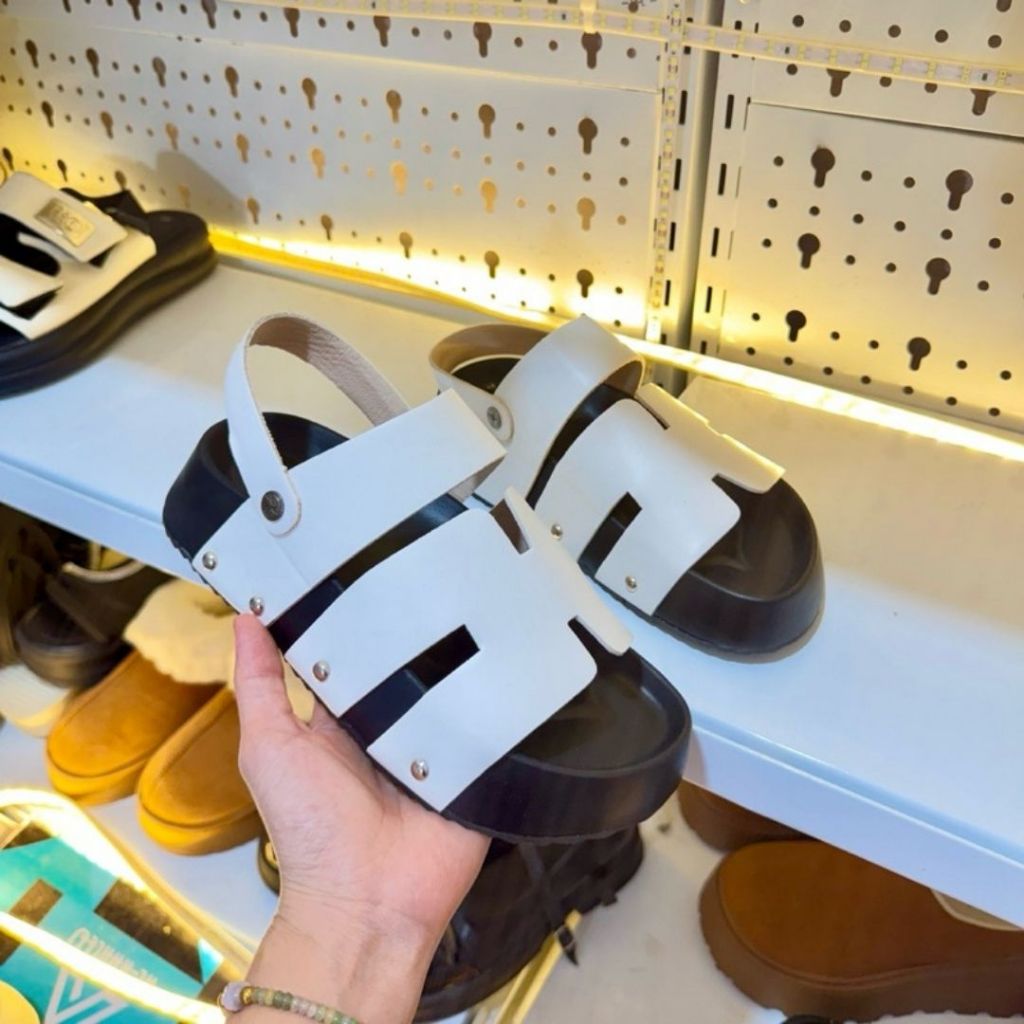 Dép Nữ Chữ H Quai Ngang Bản To Đế Cao 4cm Có Quai Hậu – Dép Sandal Nữ Đi Học Đi Chơi Êm Chân
