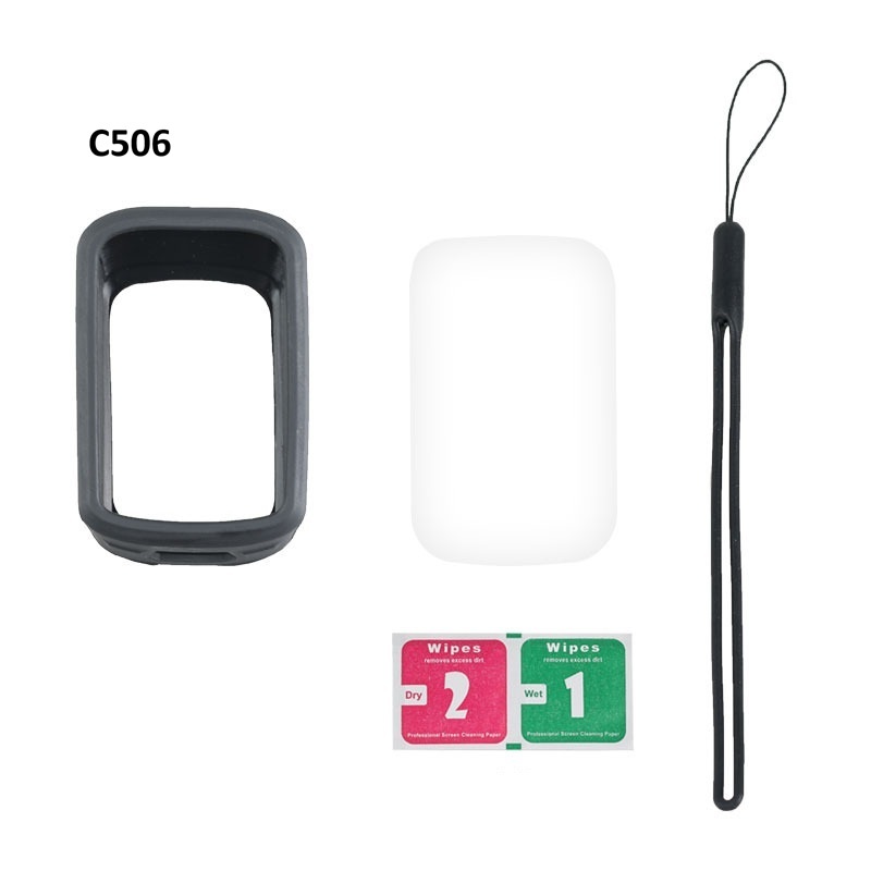 Case cao su kèm kính cường lực bảo vệ đồng hồ xe đạp Magene C506 / C506SE / C606 / C706