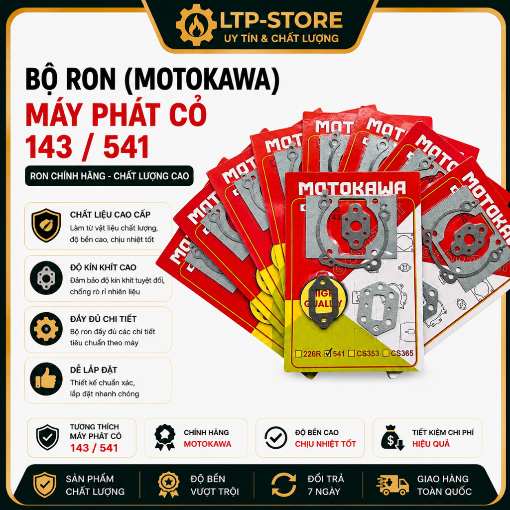 Bộ Ron Máy Phát Cỏ 143/ 541 Kiểu Hu) trọn bộ ron / hãng MOTOKAWA.......