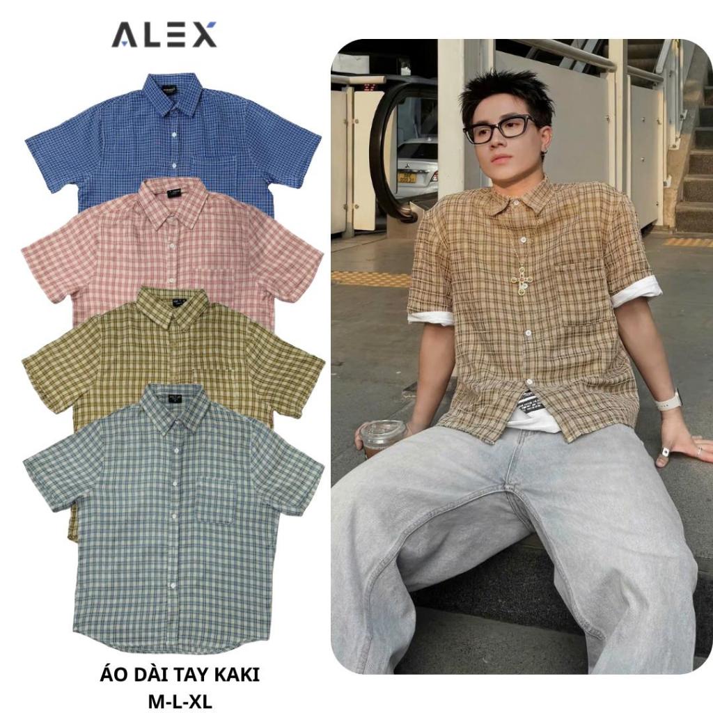Áo Sơ Mi A31 Cotton Cộc Tay Form Rộng Unisex Nam Nữ Đi Biển Đi Học - ALEXMAN
