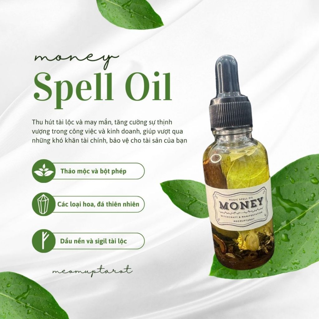 Money Spell Oil – Dầu May Mắn Tài Chính tăng cường năng lượng tài chính, thu hút t.iền bạc