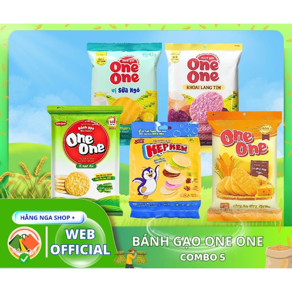 Bánh Gạo Siêu Hot | Bánh Gạo Kẹp Kem | Bánh Gạo One One Số 1 Việt Nam | Date 2027